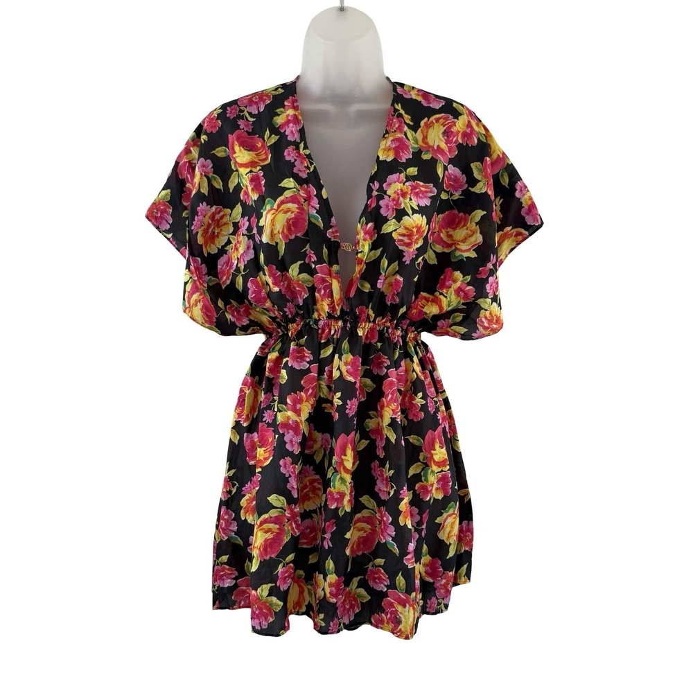 Victoria's Secret Rare Y2K Silk Floral Cutout Mini Dress XS Fairycore Boho Sheer